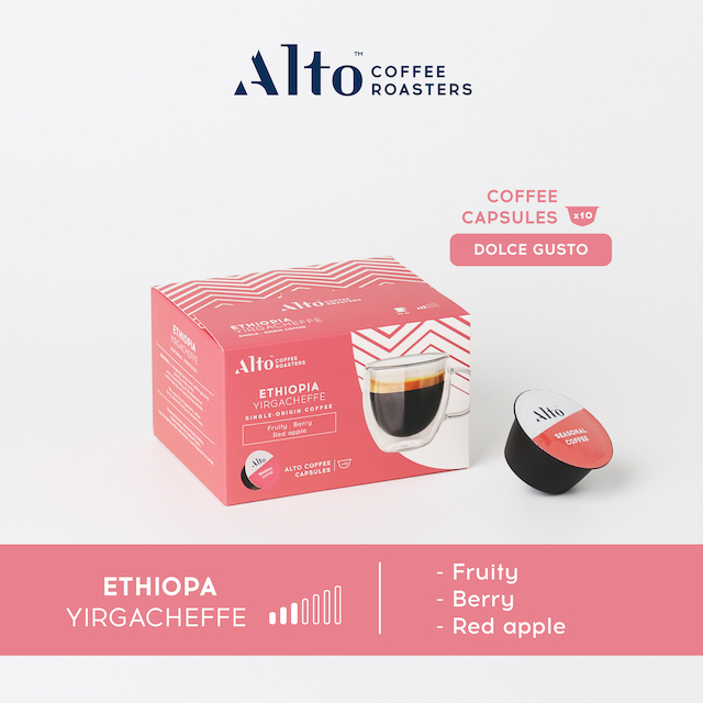 Coffee Capsules (for Dolce Gusto) กาแฟแคปซูล (ดอลเช่ กุสโต้) - Ethiopia Yirgacheffe